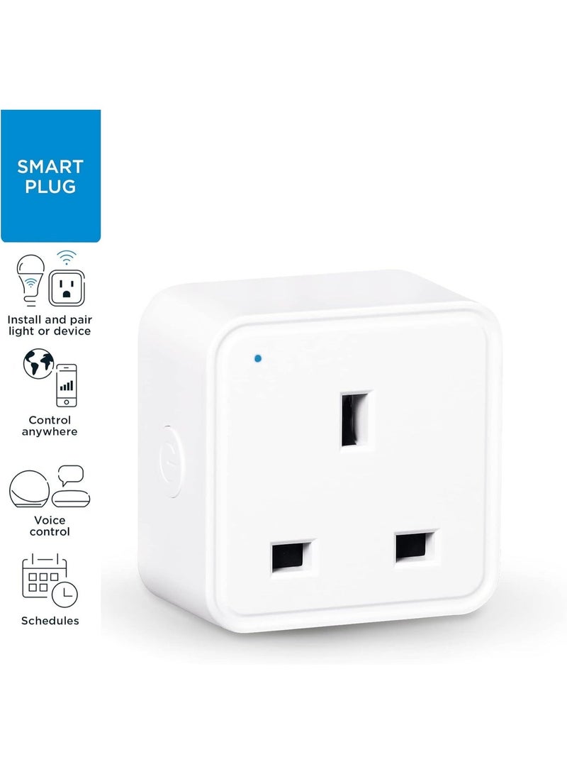 Wiz Smart Plug Type G (UAE/UK) 13A, Wi-Fi & Bluetooth, Matter Compatible Smart Socket, App & Voice Control, Works with Alexa, Google Assistant & Apple Home (Siri), Timer & Schedule - Image 3